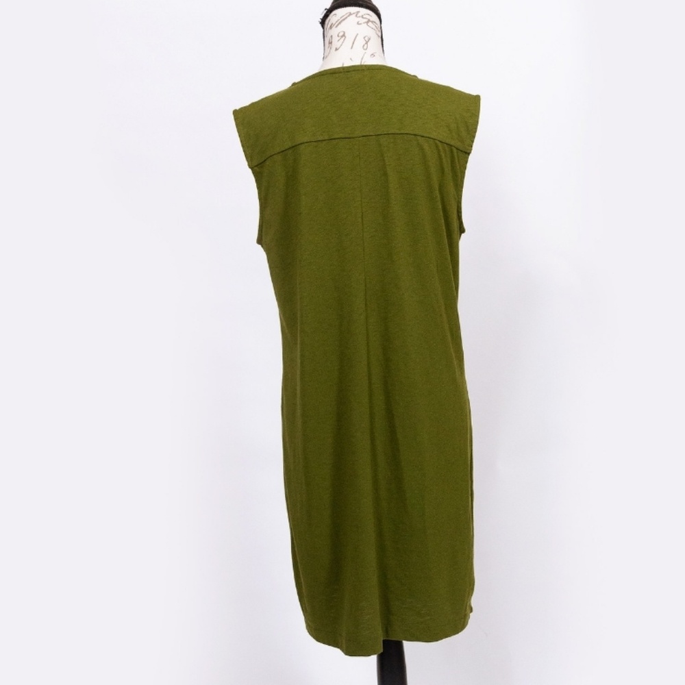 J.crew green faux wrap sheath dress, size M - Picture 5 of 7